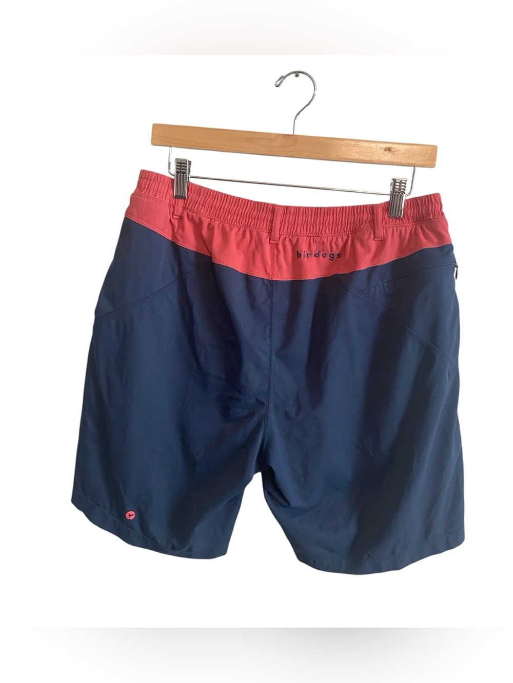Birddogs Navy and Orange Lined Athletic Shorts Size XL Long